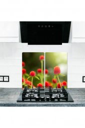 2 li 30x52 cm Cam Ocak Koruyucu Cam Kesme Tahtası Model 197 - 1