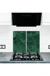 2 li 30x52 cm Cam Ocak Koruyucu Cam Kesme Tahtası Model 376 thumbnail 1