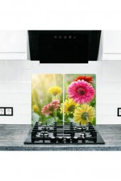 2 li 30x52 cm Cam Ocak Koruyucu Cam Kesme Tahtası Model 341 - 1