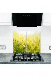 2 li 30x52 cm Cam Ocak Koruyucu Cam Kesme Tahtası Model 195 - 1