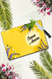 Canım Annem Sarı Karanfil Cam Kesme Tahtası | 30 Cm X 40 Cm thumbnail 1