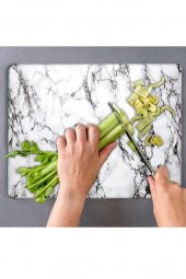 Cam Kesme Tahtası Beyaz Mermer 30 x 40 cm | Cam Kesme Tablası - 2