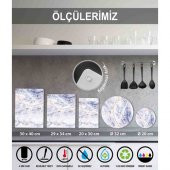 Cam Kesme Tahtası Beyaz Mermer 30 x 40 cm | Cam Kesme Tablası - 5