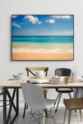 50 x 60 cm Bali Desenli Cam Tablo 4mm Temperli Camdır - 1