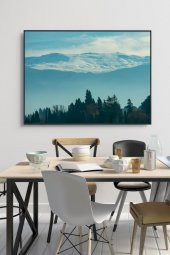 50 x 60 cm İspanya Dağları Desenli Cam Tablo 4mm Temperli Camdır - 1