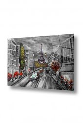 50 x 60 cm Eyfel Kulesi Desenli Cam Tablo 4mm Temperli Camdır - 2