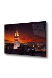 50 x 60 cm Galata Kulesi Desenli Cam Tablo 4mm Temperli Camdır - 2