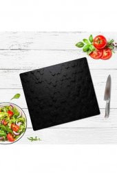 20x30 cm Siyah Altıgen Desenli Cam Kesim Tablası thumbnail 1