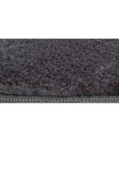 My Evilla Modern Dekoratif Halı Jel Kaymaz Taban  Peluş  Puffy Antrasit Post Halı 02 - 2