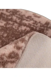 My Evilla Modern Dekoratif Halı Jel Kaymaz Taban Peluş Puffy Post Kahverengi Halı 02 - 3