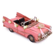 Dekoratif Metal Vintage Gelin Arabası Klasik Chevrolet Araba 24 cm thumbnail 1