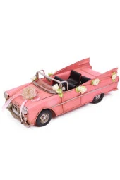 Dekoratif Metal Vintage Gelin Arabası Klasik Chevrolet Araba 24 cm thumbnail 8