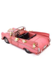 Dekoratif Metal Vintage Gelin Arabası Klasik Chevrolet Araba 24 cm thumbnail 7