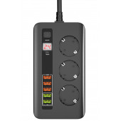 3'lü Priz Zaman Ayarlı Akım Koruyucu 5 USB thumbnail 4