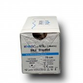 İpek İplik No:4/0 Yuvarlak 1/2 20 mm 75 cm thumbnail 1