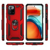 Xiaomi Poco X3 GT Kılıf Zore Vega Yüzüklü Standlı Zırh Kılıf - 10