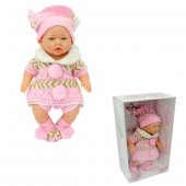 Azra New Born Pembe-Yeşil Triko Elbiseli - 1