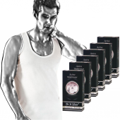 Dr N Silver Gümüşlü Erkek atlet 6lı paket  S - 3