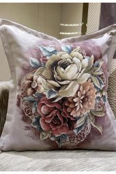 Çeyiz Diyarı Goblen Lüx 2 Li Kırlent Kılıfı Lila thumbnail 8