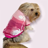 Nature Pink Oval Yaka Tişört Köpek Kıyafeti - 1