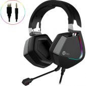 Lenovo Lecoo Ht402 Surround 7.1 Kulak Üstü Rgb Led Aydınlatmalı Kablolu Gaming Kulaklık Siyah - 6