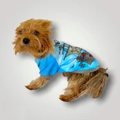 Pirate Blue Oval Yaka Tişört Köpek Kıyafeti - 7