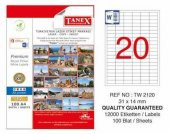 Tanex Lazer Etiket TW-2120 100 YP 31x14 mm - 1