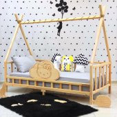 Markaawm Montessori Yatak Çocuk Karyola Doğal Çam Kity Nirvana - 5