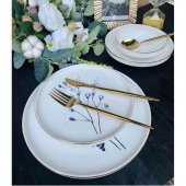 Seramikci Spring Branch Bone China 24 Parça Yemek Takımı - 3