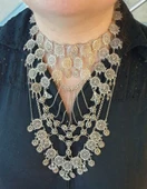 925 Ayar Gümüş Telkari Örümcek Ağı Modeli Kolye thumbnail 3