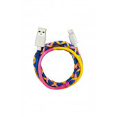 UPFULL NT-02 Etnik Desenli Ip Örgü Lightning Usb Kablo - 1