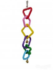 Kuşlar İçin Çift Zilli Geometrik Kuş Oyuncağı - 1