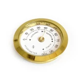 Analog Higrometre Nem Ölçer Humidor Puro Kutusu İçin Metal Çerçeve Sarı-Beyaz 37mm - 2