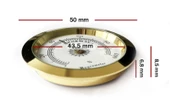 Analog Higrometre Nem Ölçer Humidor Puro Kutusu İçin Metal Çerçeve Sarı-Beyaz 50mm - 4