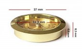 Analog Higrometre Nem Ölçer Humidor Puro Kutusu İçin Metal Çerçeve Sarı 37mm - 4