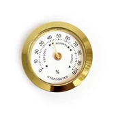 Analog Higrometre Nem Ölçer Humidor Puro Kutusu İçin Metal Çerçeve Sarı-Beyaz 37mm - 1