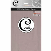 Cenk Poşetli Yazma 100 Cm 142 Ekru - 1