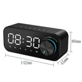 Valkyrie Bluetooth Şarjlı Alarmlı USB/SD Aynalı Masa Saati - 2