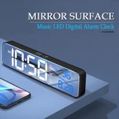 Valkyrie LED Aynalı Dereceli 2400mAh Dijital Duvar Masa Saati - 5