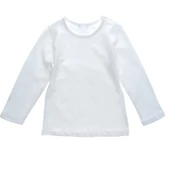 salarticaret kız çocuk beyaz uzunkol body  beyaz uzunkol badi - 1