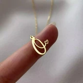 Altın Harf Kolye Kalp Form 14K thumbnail 1