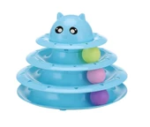 Kedi Başlıklı Üç Katlı Dönen Toplu Kedi Oyuncağı 24.5x19.5 cm - 2