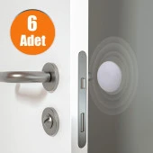 Kapı Stoperi Tamponu Kendinden Yapışkanlı Kapı Stopu Beyaz 6 ADET - 1