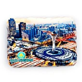 Kazakistan Astana Kırık Magnet thumbnail 1