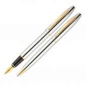 Steel Pen Takım Kalem Dolma+Tükenmez Venüs Serisi Desenli Gold 177DT - 1