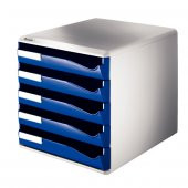 Leitz Evrak Rafı Çekmeceli Plastik 5 Lİ Mavi 5280 thumbnail 1