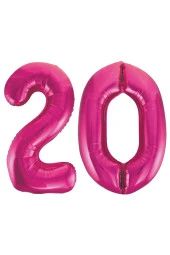 20.Yaş Folyo Balon Seti Pembe 40 cm - 2