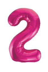 2 Rakam Pembe Folyo Balon 40 cm thumbnail 2