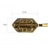 Kaz Lüks Mobilya Koltuk Ayağı Metal Altın Sarı 17 cm - 3