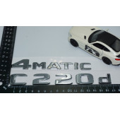 DK Tuning Benz C220d 4Matic Bagaj Krom ABS 3M 3D Yazı Logo - 4
